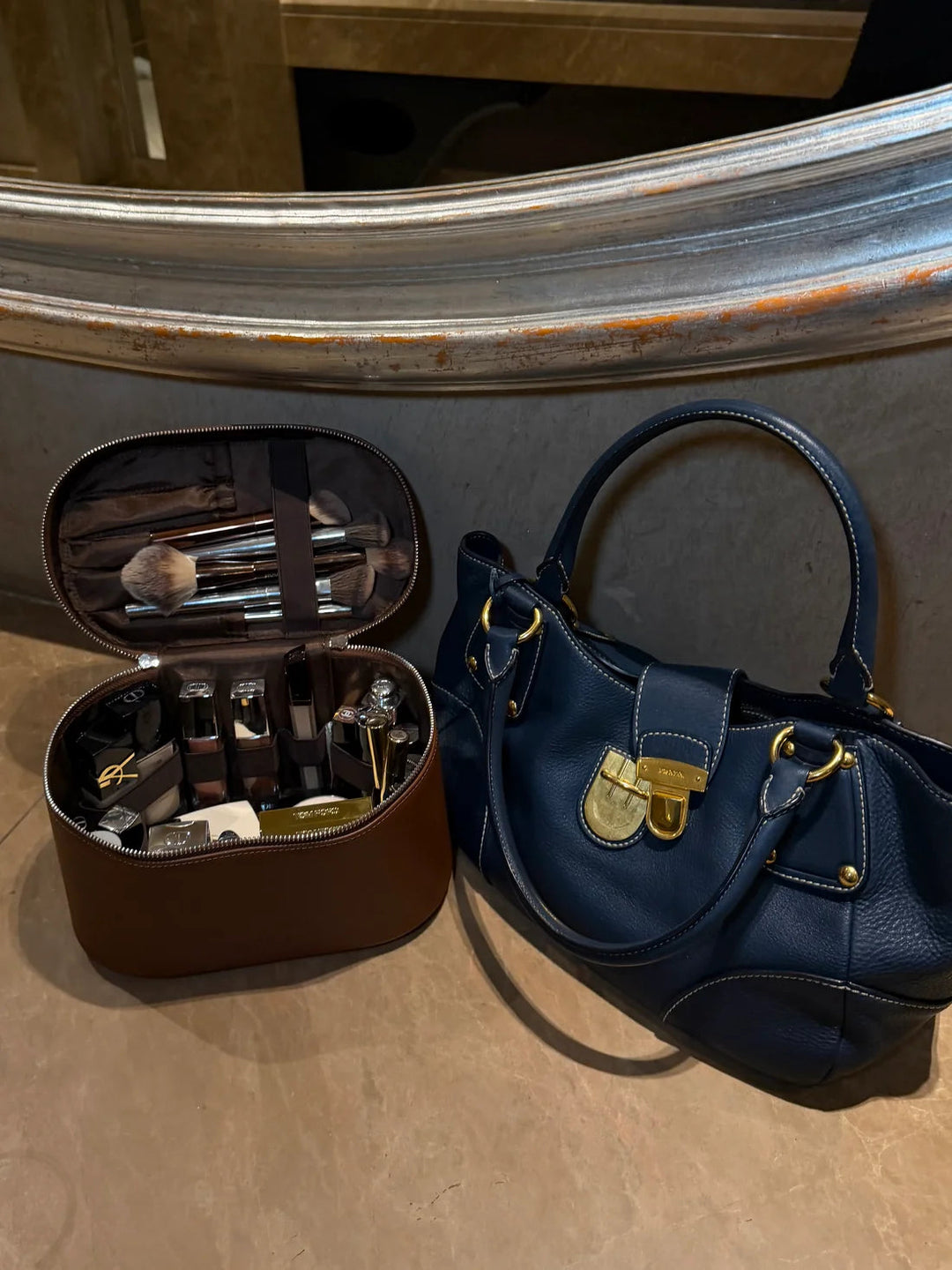 Vanity Case Espresso makeup bag