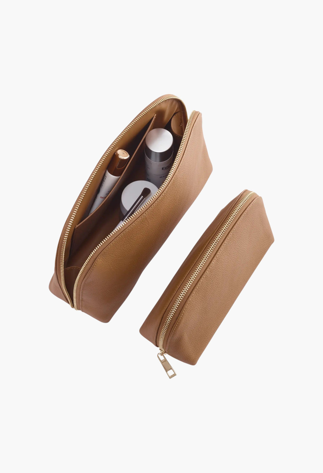 Italian Leather Pouch Travel Set - GLAM MODA
