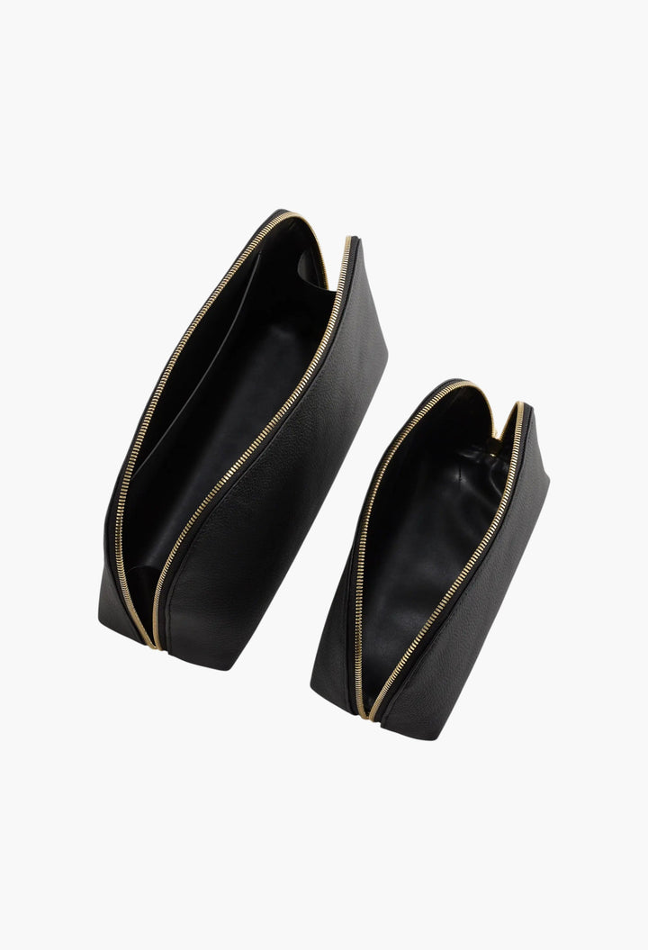 Italian Leather Pouch Travel Set - GLAM MODA