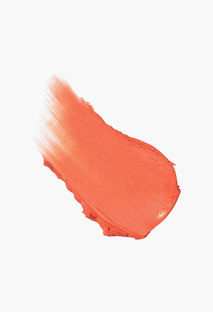 GLAM MODA Sensual Skin Blush swatch in Innocence, a warm apricot cream-to-powder formula with a smooth finish.