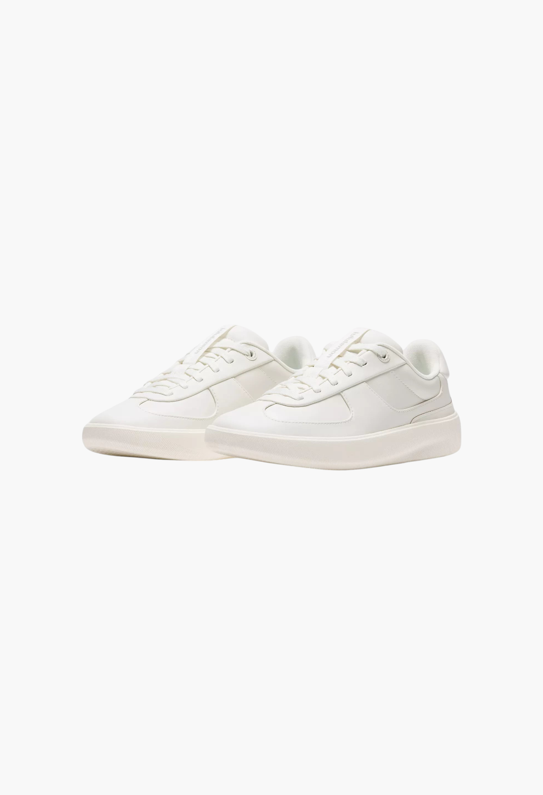 GLAM MODA Women's Cityverse white leather-alternative sneakers with exposed stitching and a cupped rubber outsole.