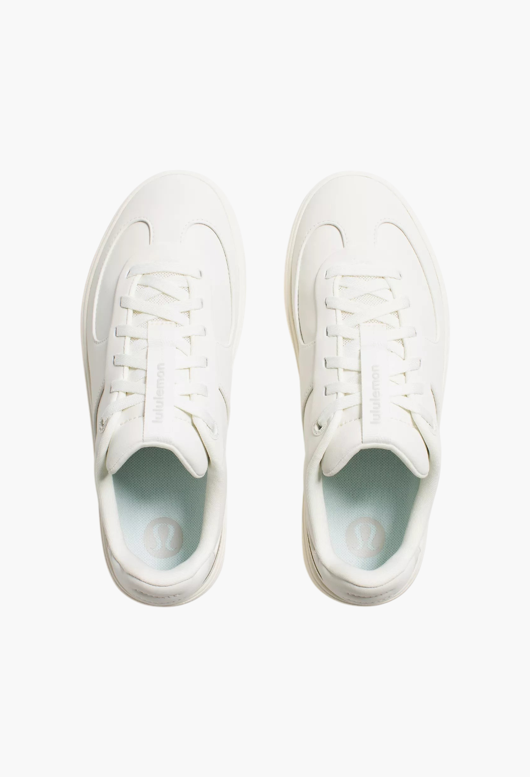 GLAM MODA Women's Cityverse white leather-alternative sneakers with exposed stitching and cushioned insoles.