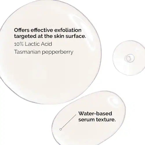 Lactic Acid 10% + HA 2% High-Strength Exfoliating Serum for Uneven Texture - GLAM MODA