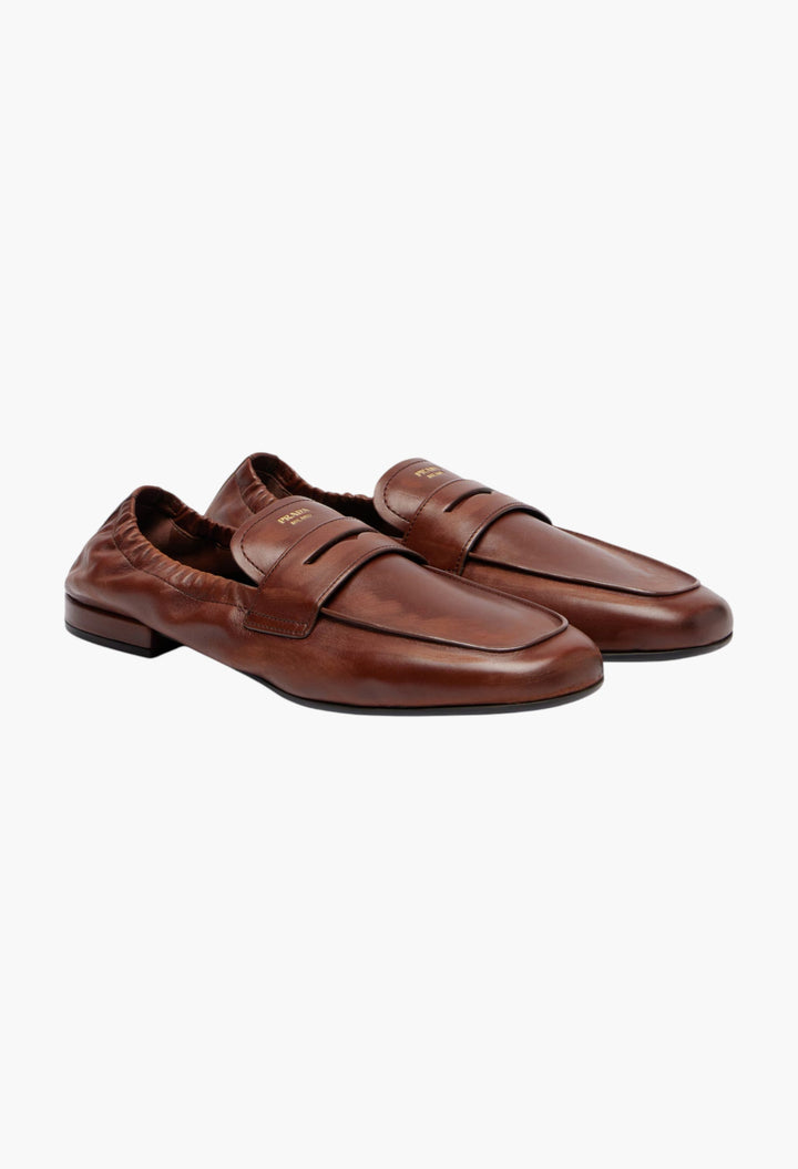 Leather Penny Loafers - GLAM MODA