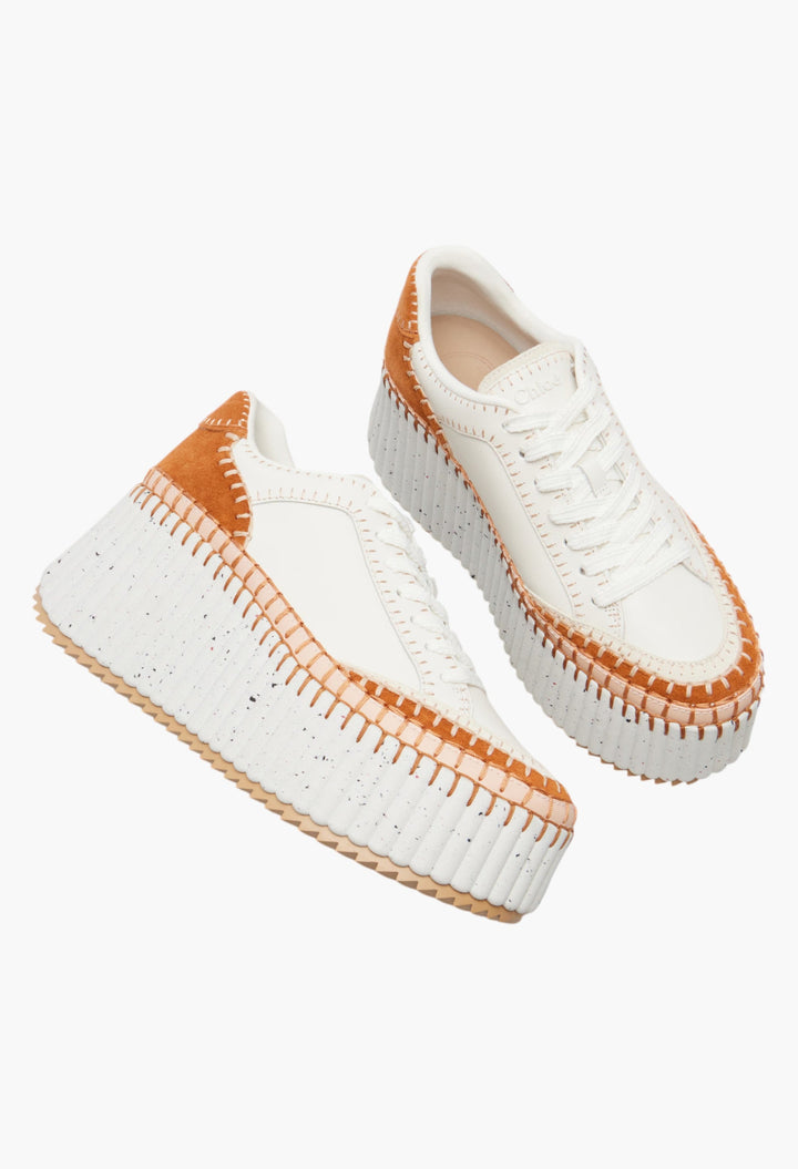 Leather Platform Sneakers - GLAM MODA