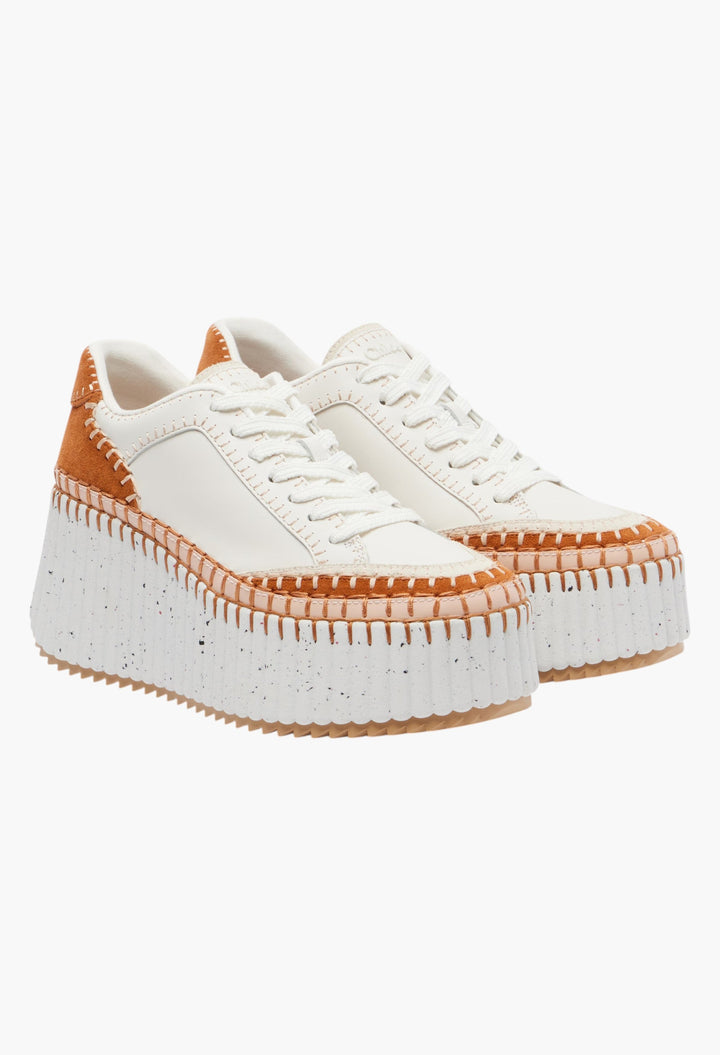 Leather Platform Sneakers - GLAM MODA