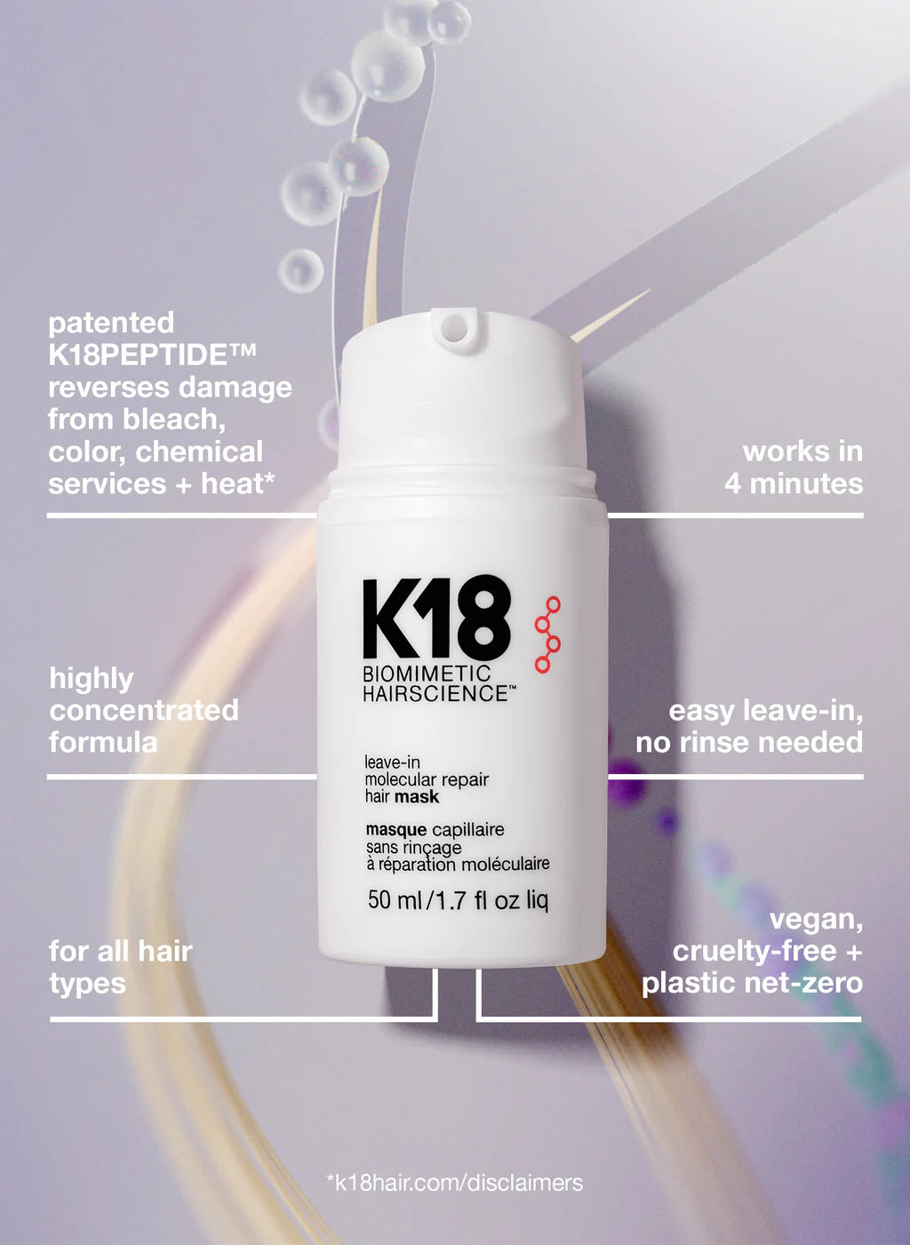 Leave-In Molecular Repair Hair Mask - GLAM MODA
