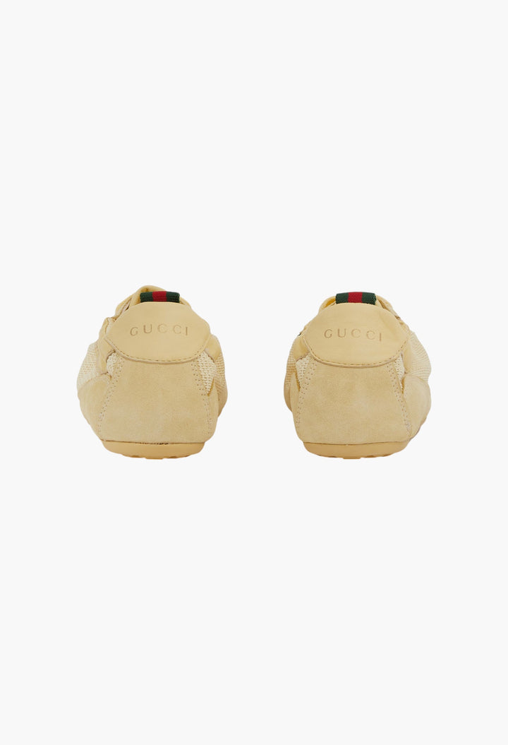 Light Yellow Fabric - Women's Gucci Shift Sneaker - GLAM MODA