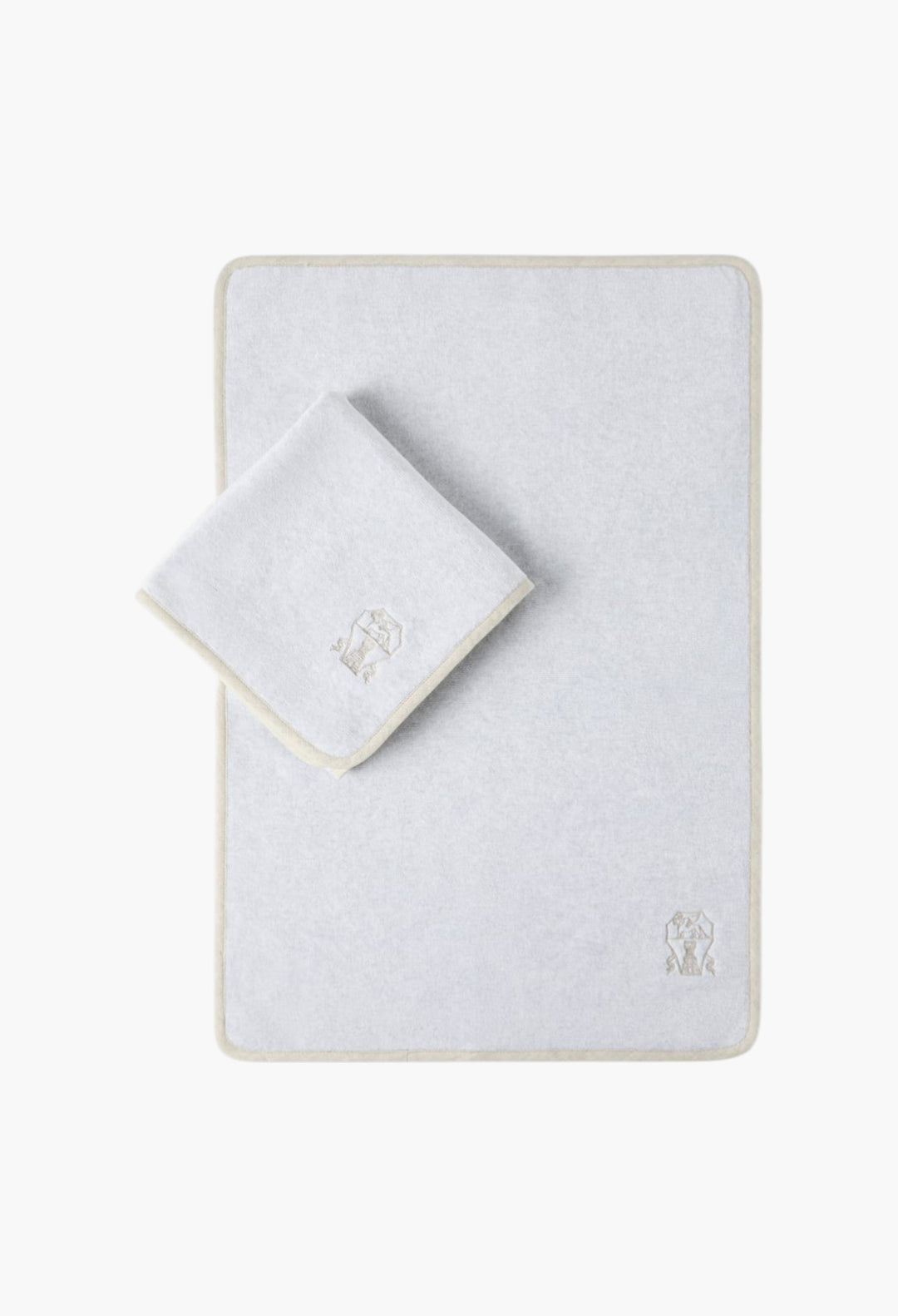 2-Piece Cotton Terrycloth Towel Set With Embroidery - GLAM MODA