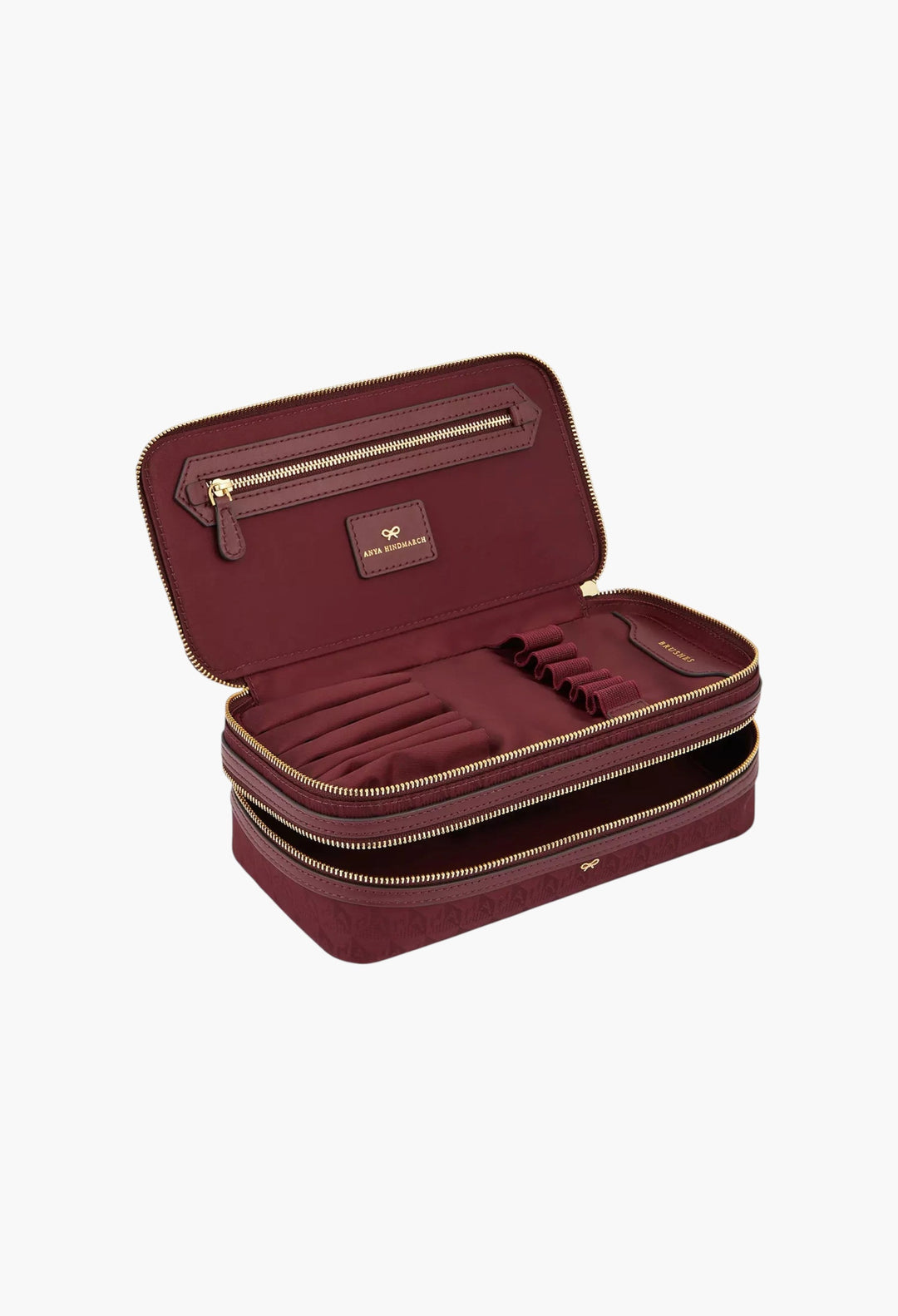 Make Up Logo-Branded Shell Makeup Bag - GLAM MODA