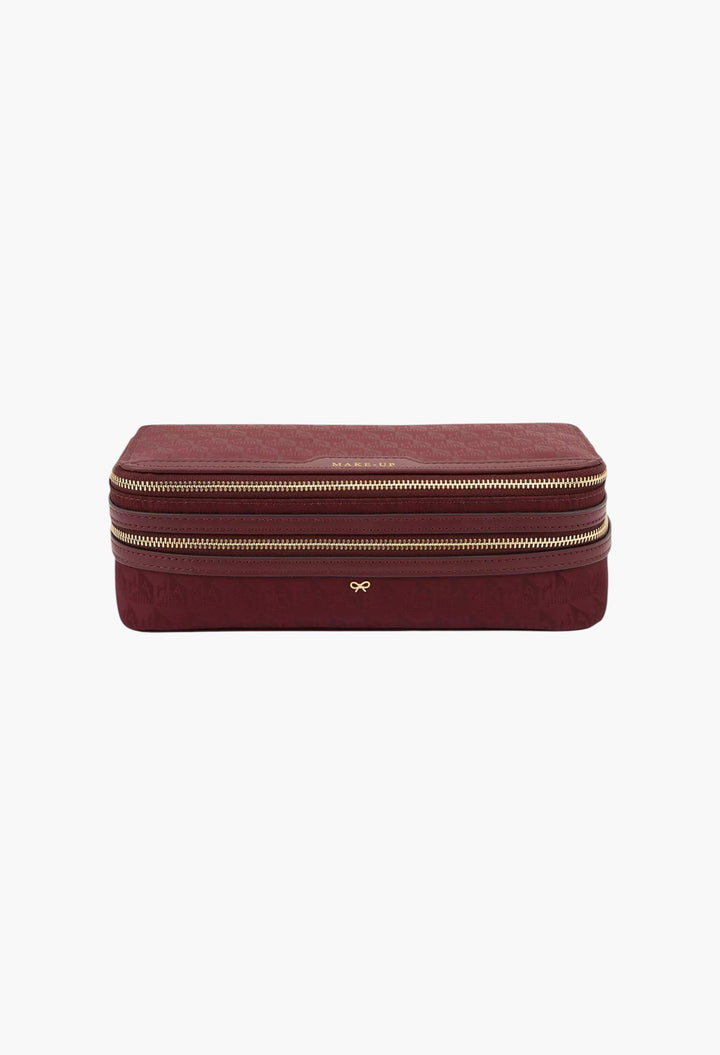 Make Up Logo-Branded Shell Makeup Bag - GLAM MODA