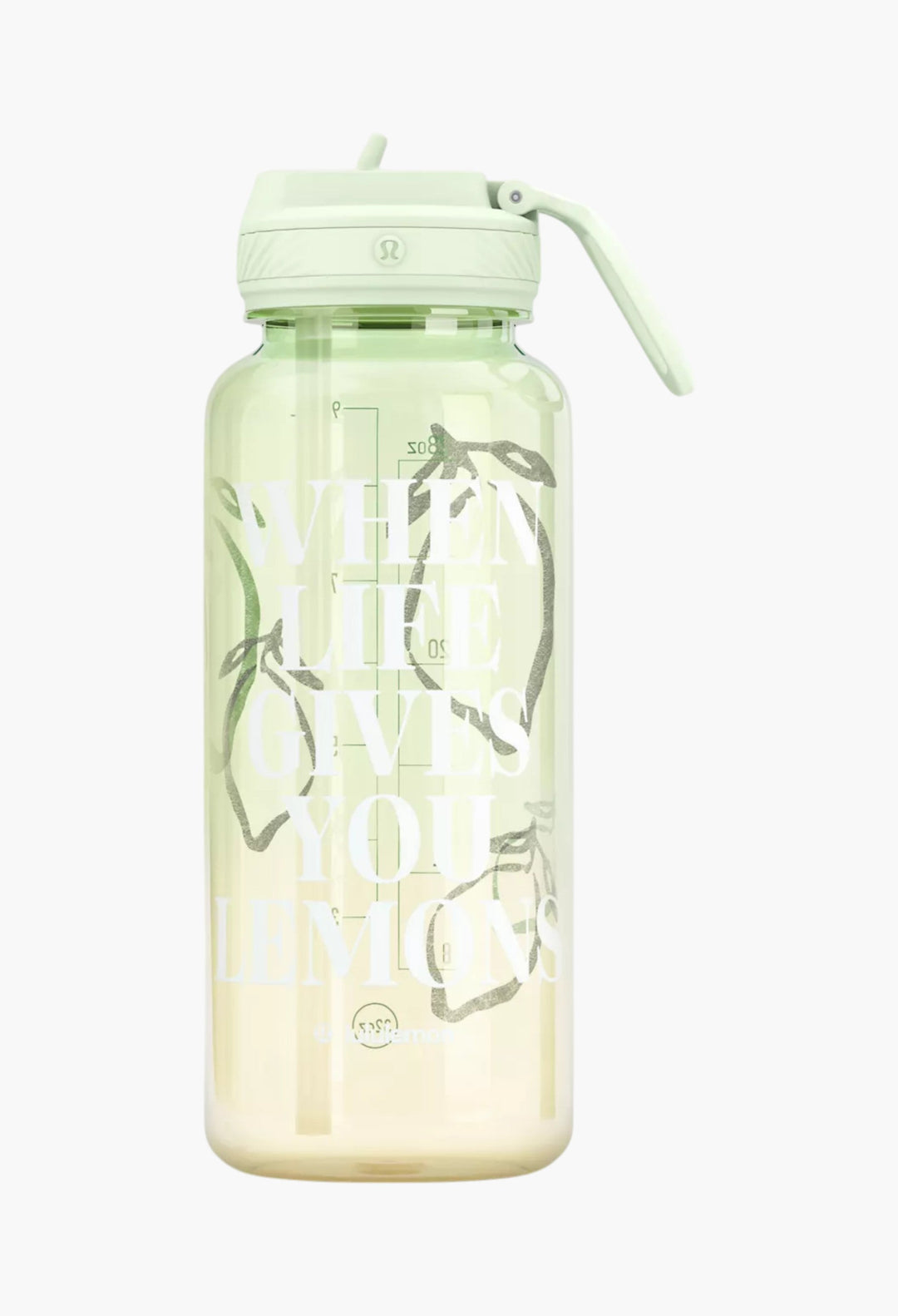 Back to Life Sport Bottle 32oz Straw Lid Lemons Quote - GLAM MODA