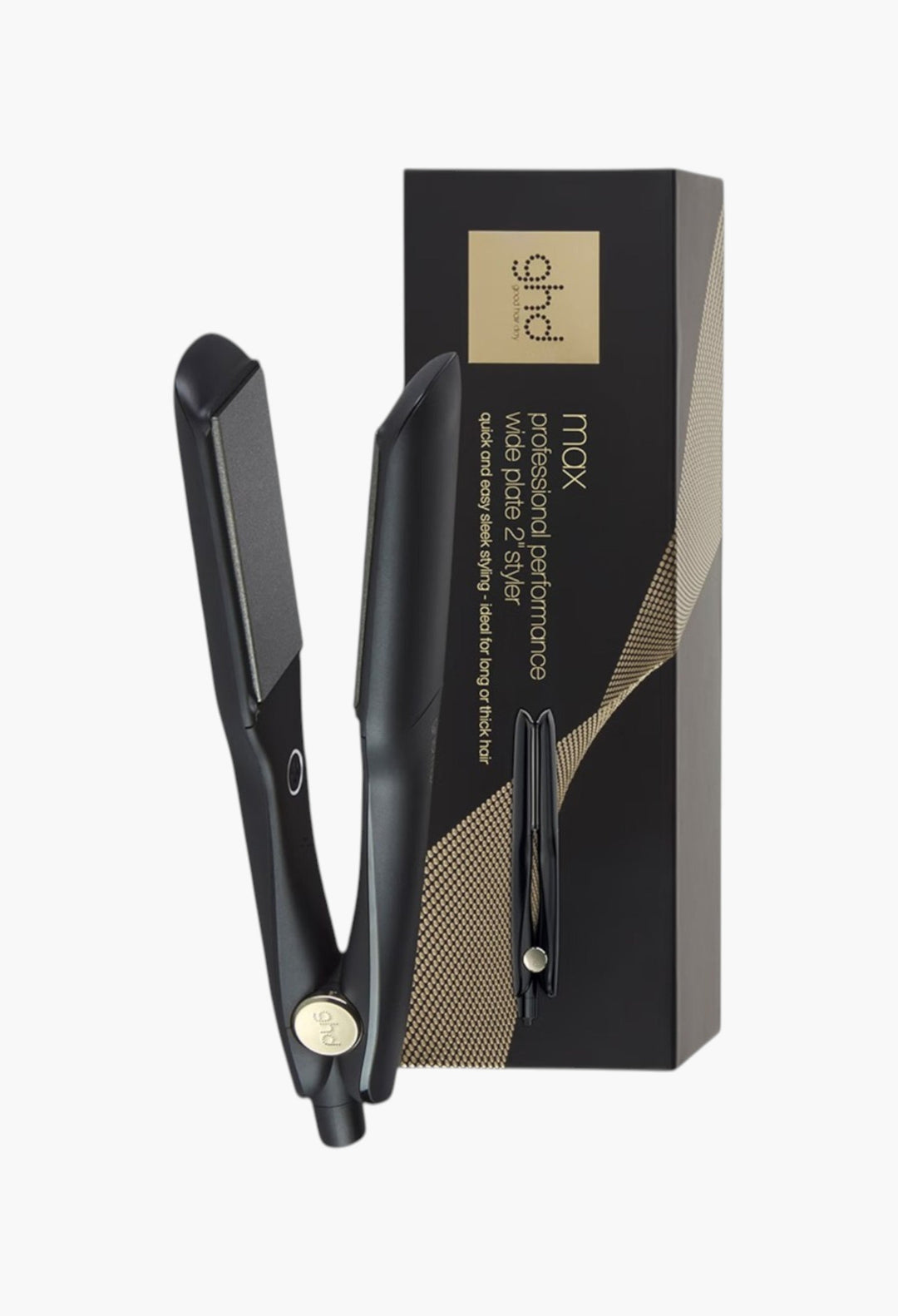 Max Wide Plate Hair Straightener - Black - GLAM MODA