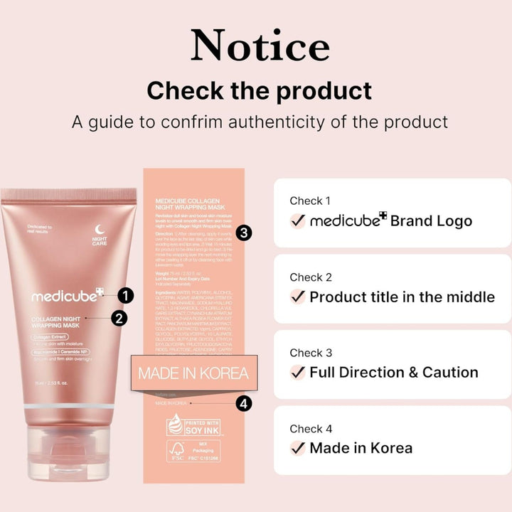 Medicube Collagen Overnight Wrapping Peel Off Facial Mask Pack - GLAM MODA