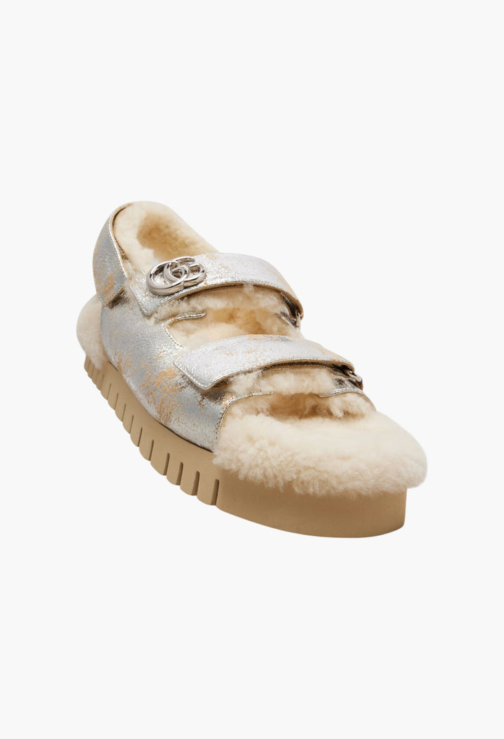 New Marmont GG Leather Sandals - GLAM MODA