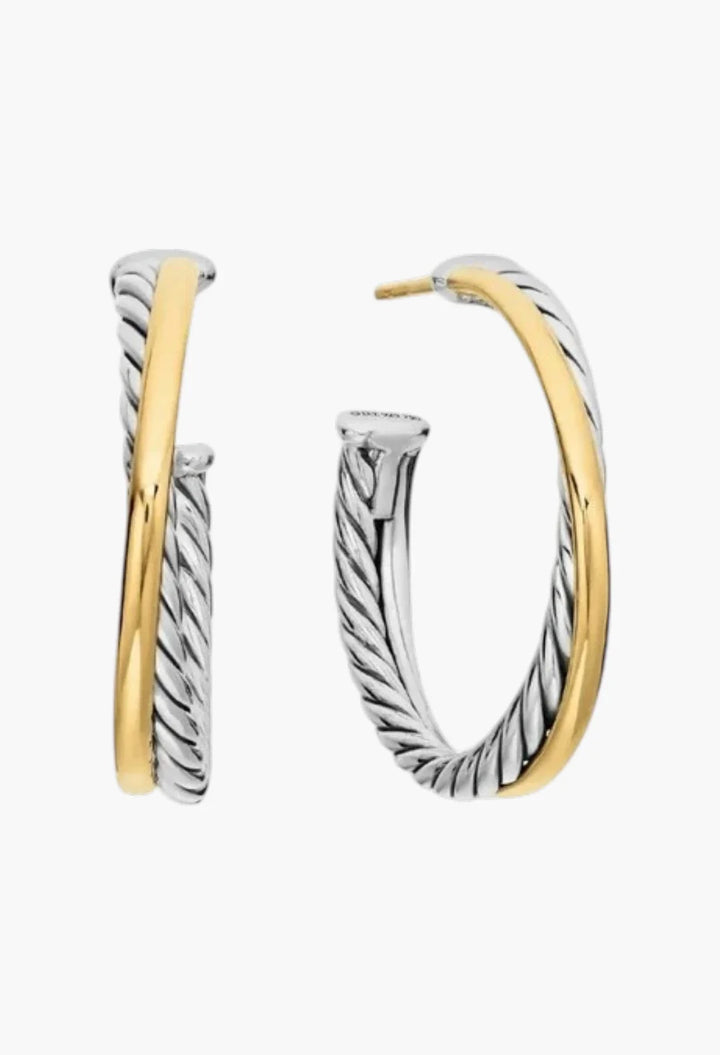 Crossover Hoop Earrings