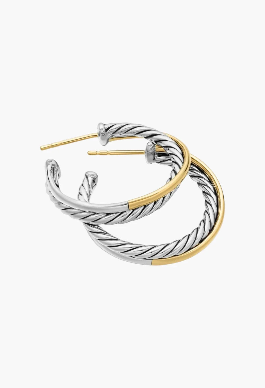 Crossover Hoop Earrings