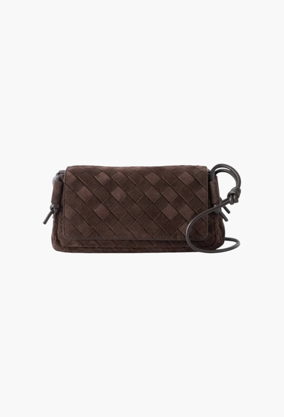 Notturno Intrecciato suede shoulder bag