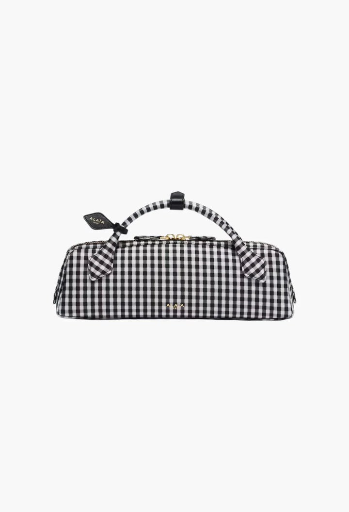 Le Teckel gingham top-handle bag