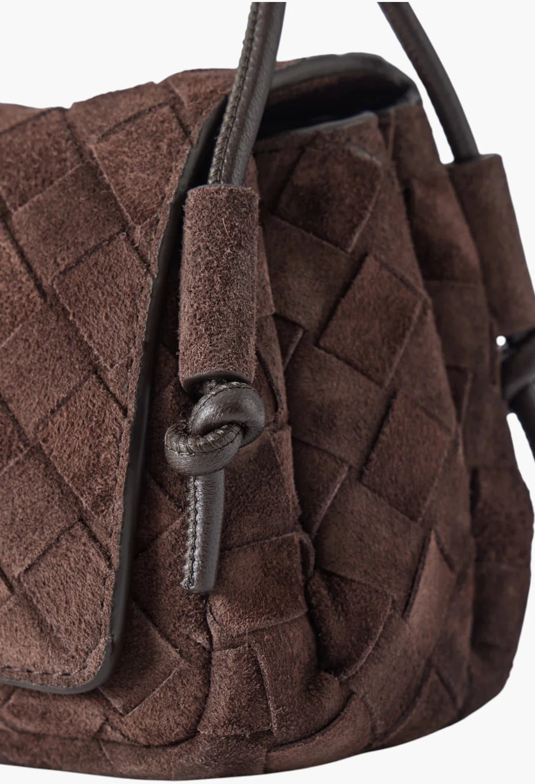 Notturno Intrecciato suede shoulder bag