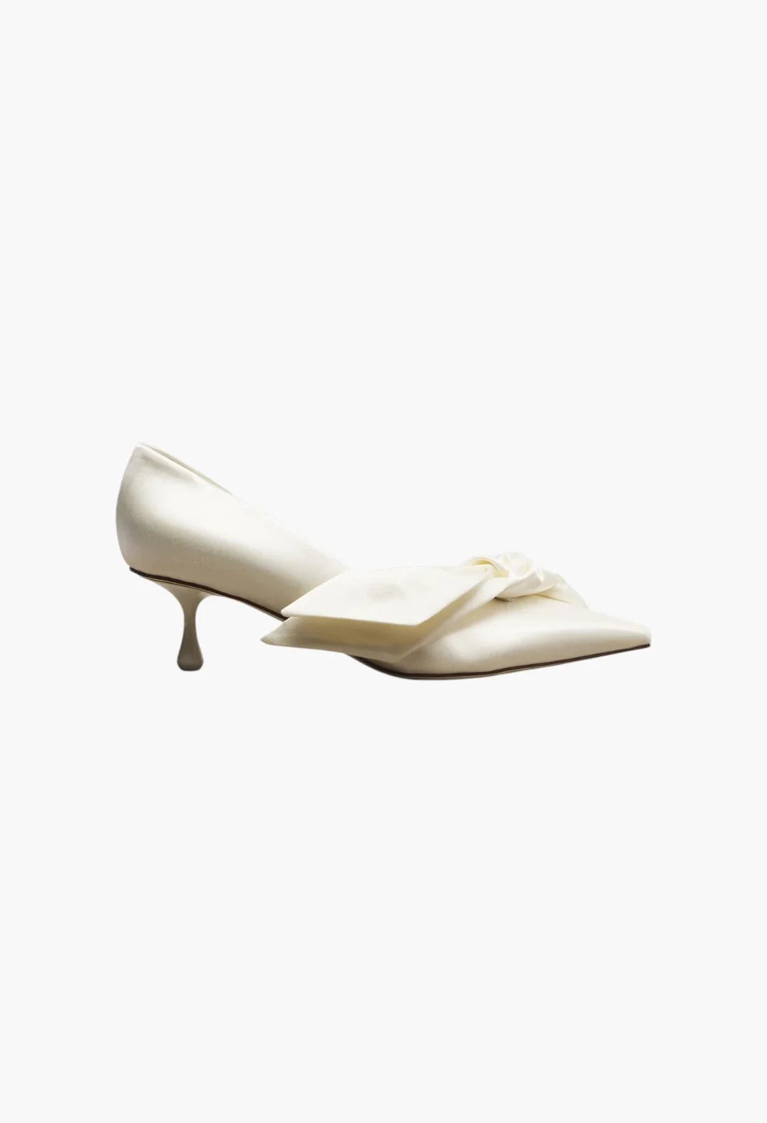Issy bow-detail satin pumps