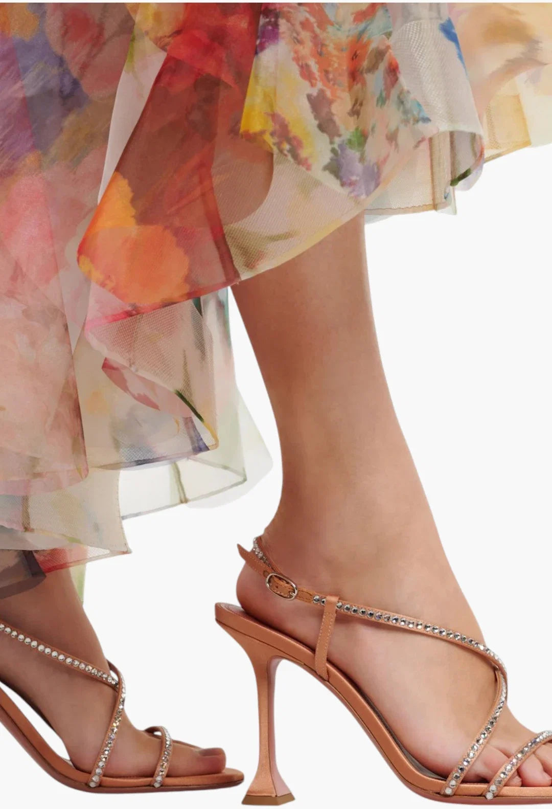 Sally crystal-embellished satin sandals