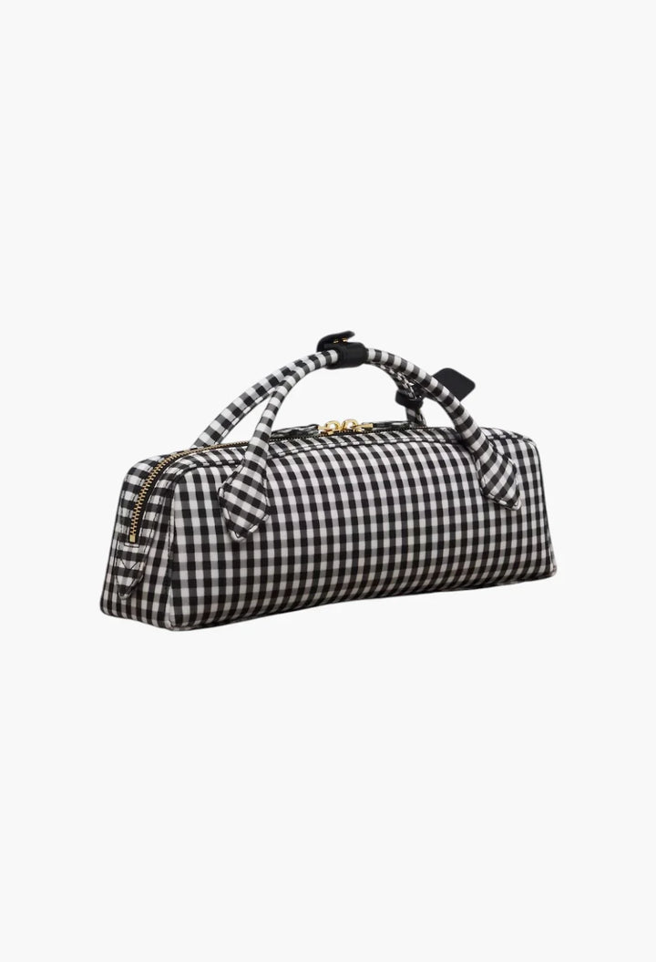 Le Teckel gingham top-handle bag