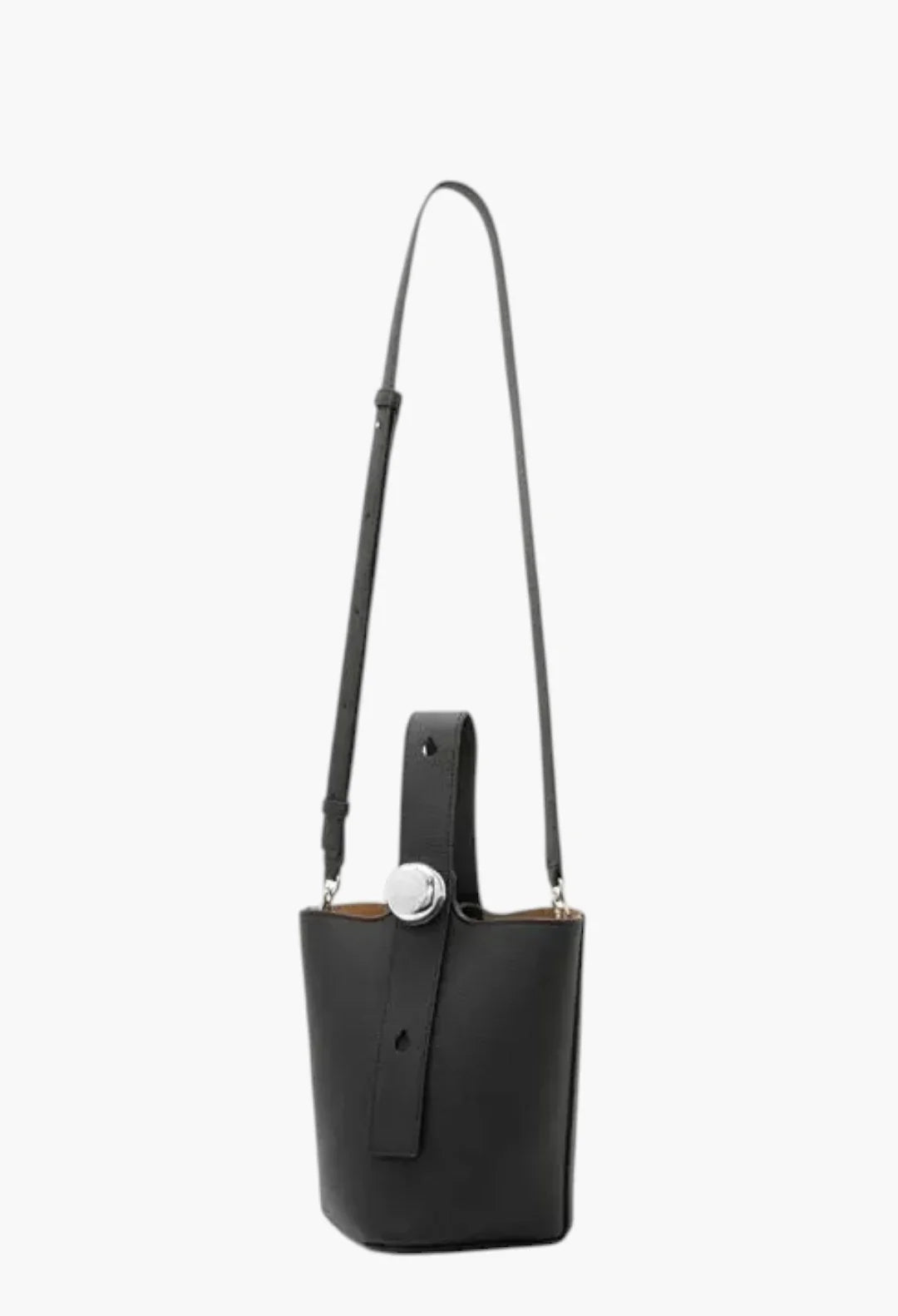 Mini Pebble Bucket Bag-Black