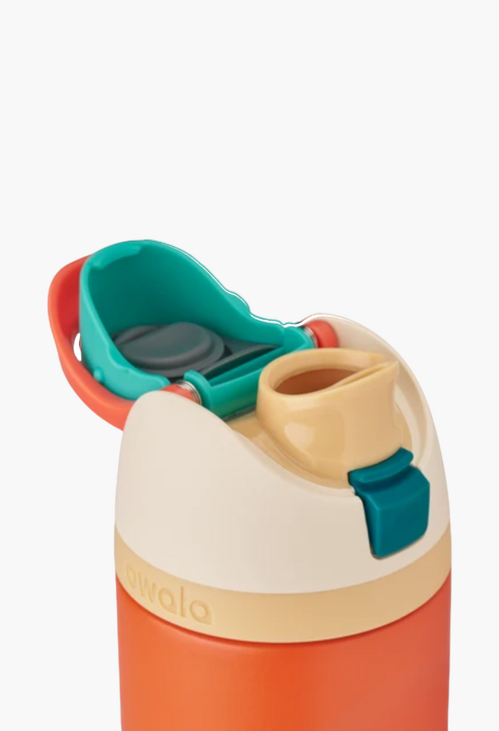 GLAM MODA Disney Princess Collection FreeSip water bottle lid with straw and swig opening in orange and teal