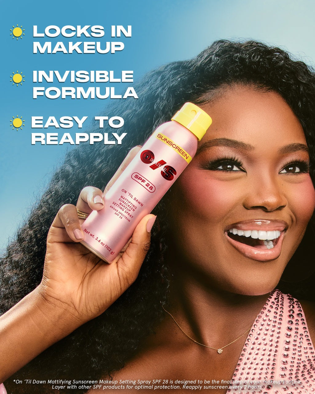 On ‘Til Dawn Mattifying Sunscreen Makeup Setting Spray SPF 28 Travel-Sized - GLAM MODA