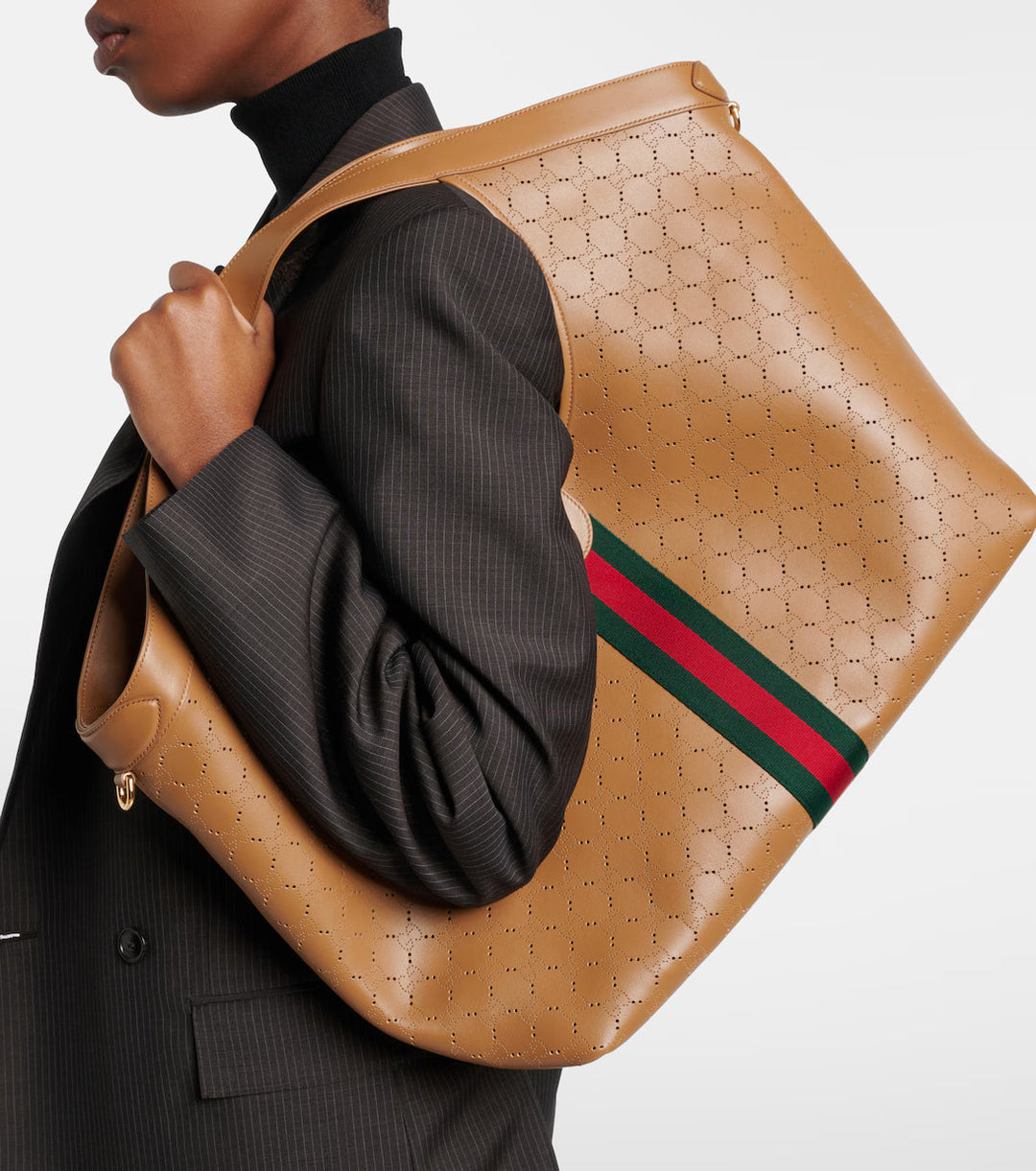 Gucci Giglio Large Leather Tote Bag
