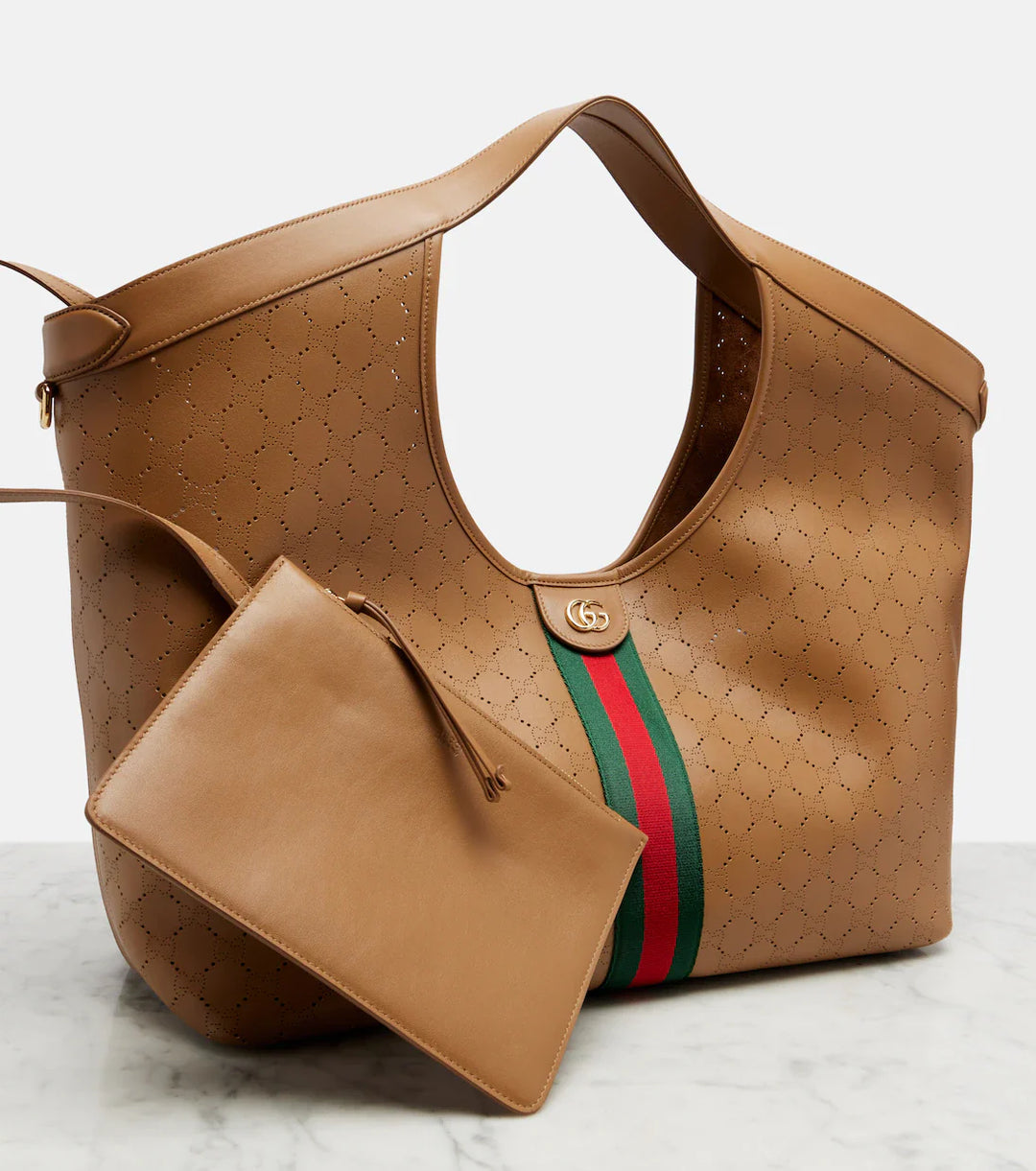 Gucci Giglio Large Leather Tote Bag