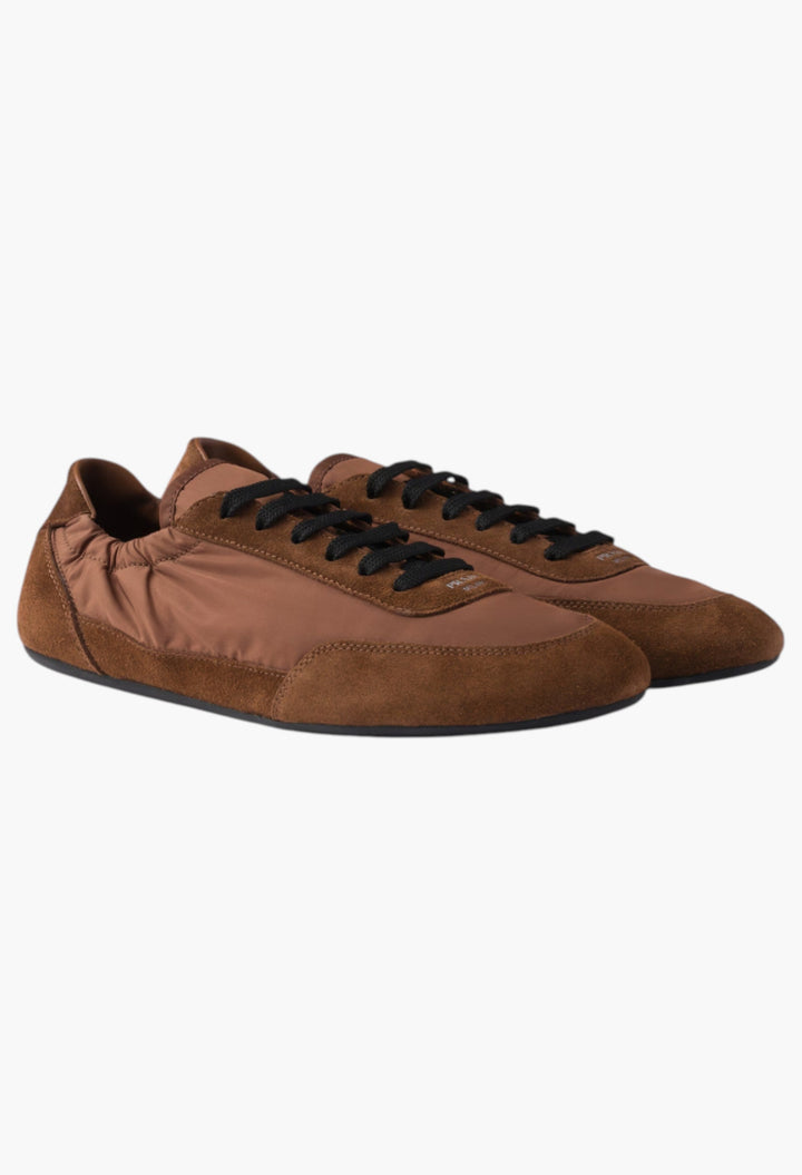 Palisander - Collapse Re-Nylon And Suede Sneakers - GLAM MODA