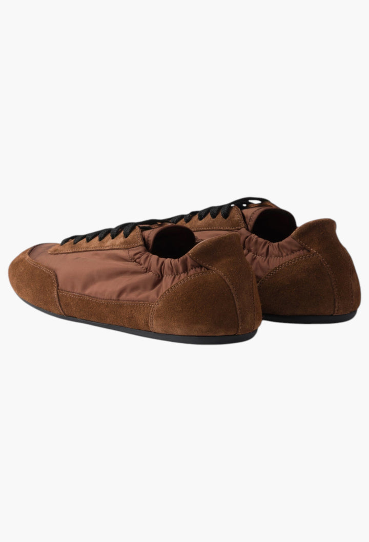 Palisander - Collapse Re-Nylon And Suede Sneakers - GLAM MODA