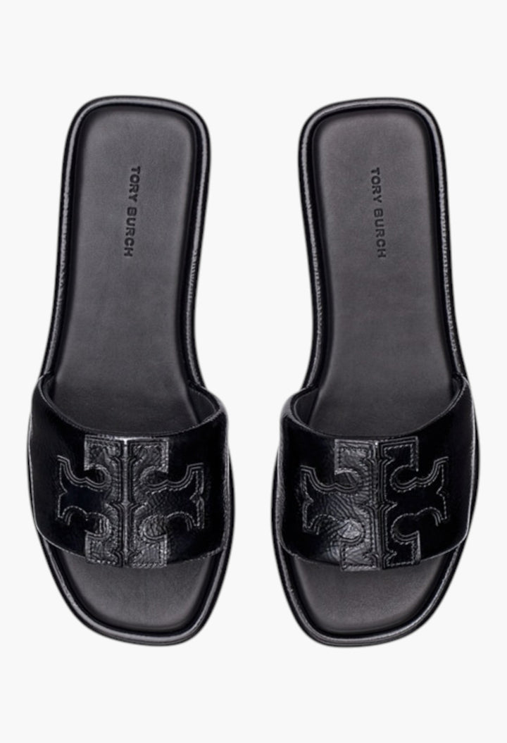 Perfect Black - Double T Sport Slide - GLAM MODA