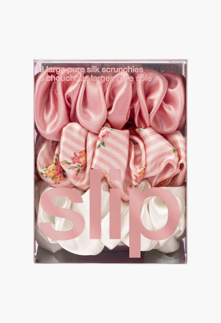 Pure Silk Large Scrunchies - Petal - GLAM MODA