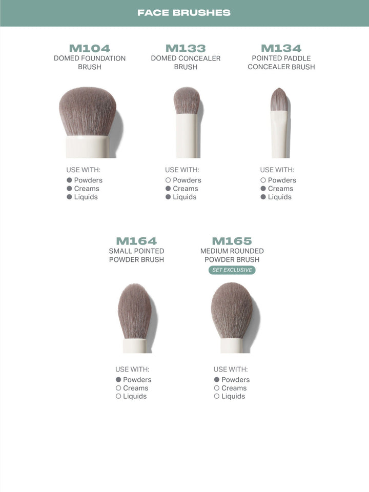 Face & Eye Brush Set - Professional Makeup Brush - GLAM MODA