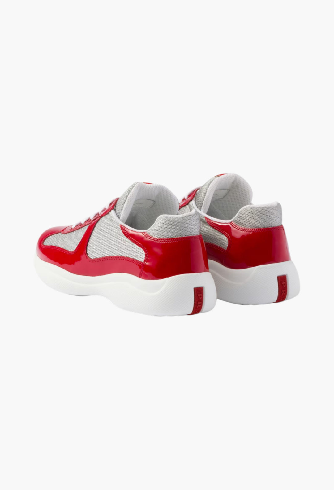 Red - Prada America's Cup Biker Fabric Sneakers - GLAM MODA