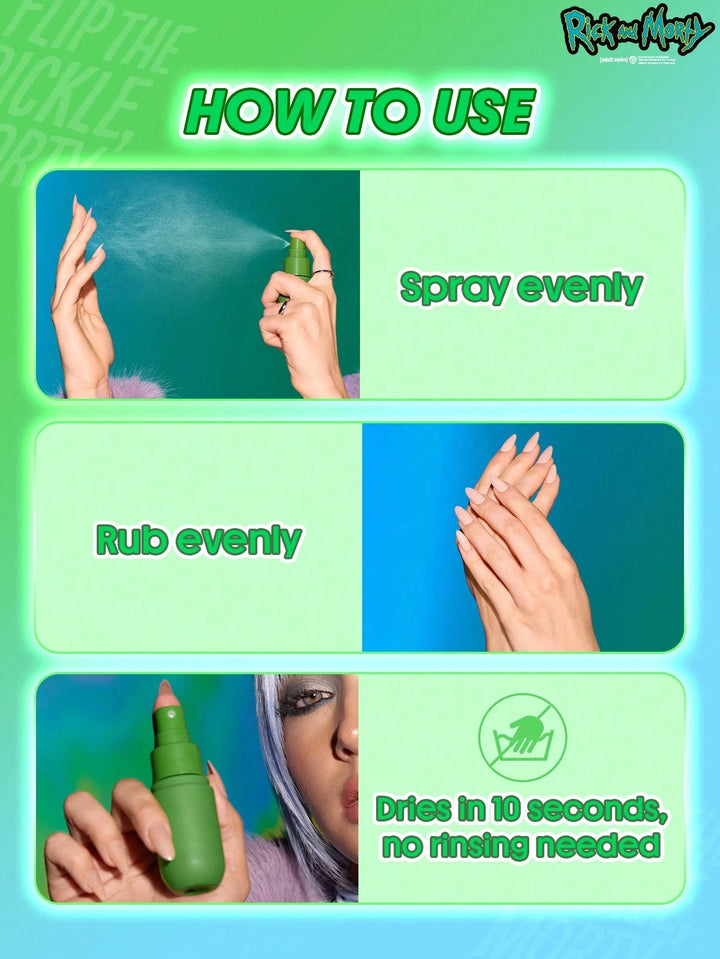 Rick and Morty X Sheglam Pickle Rick No-Rinse Hand Cleanser Spray