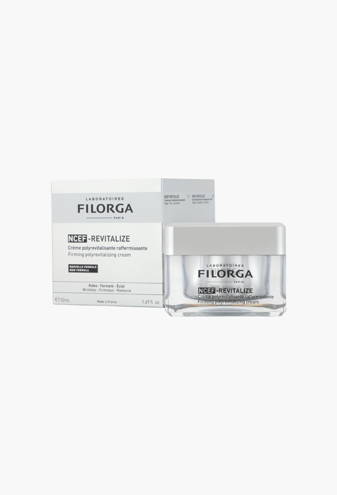 GLAM MODA Filorga NCEF-Revitalize firming polyrevitalizing cream jar and box for anti-ageing skincare