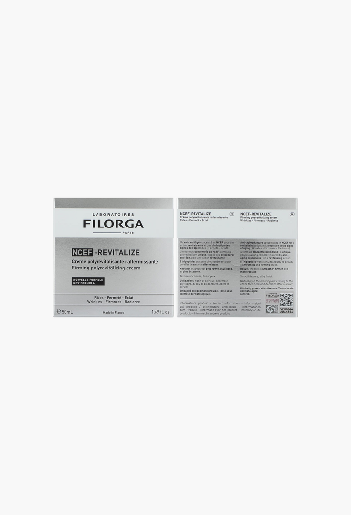 GLAM MODA Filorga NCEF-Revitalize firming polyrevitalizing cream box showing product details and benefits