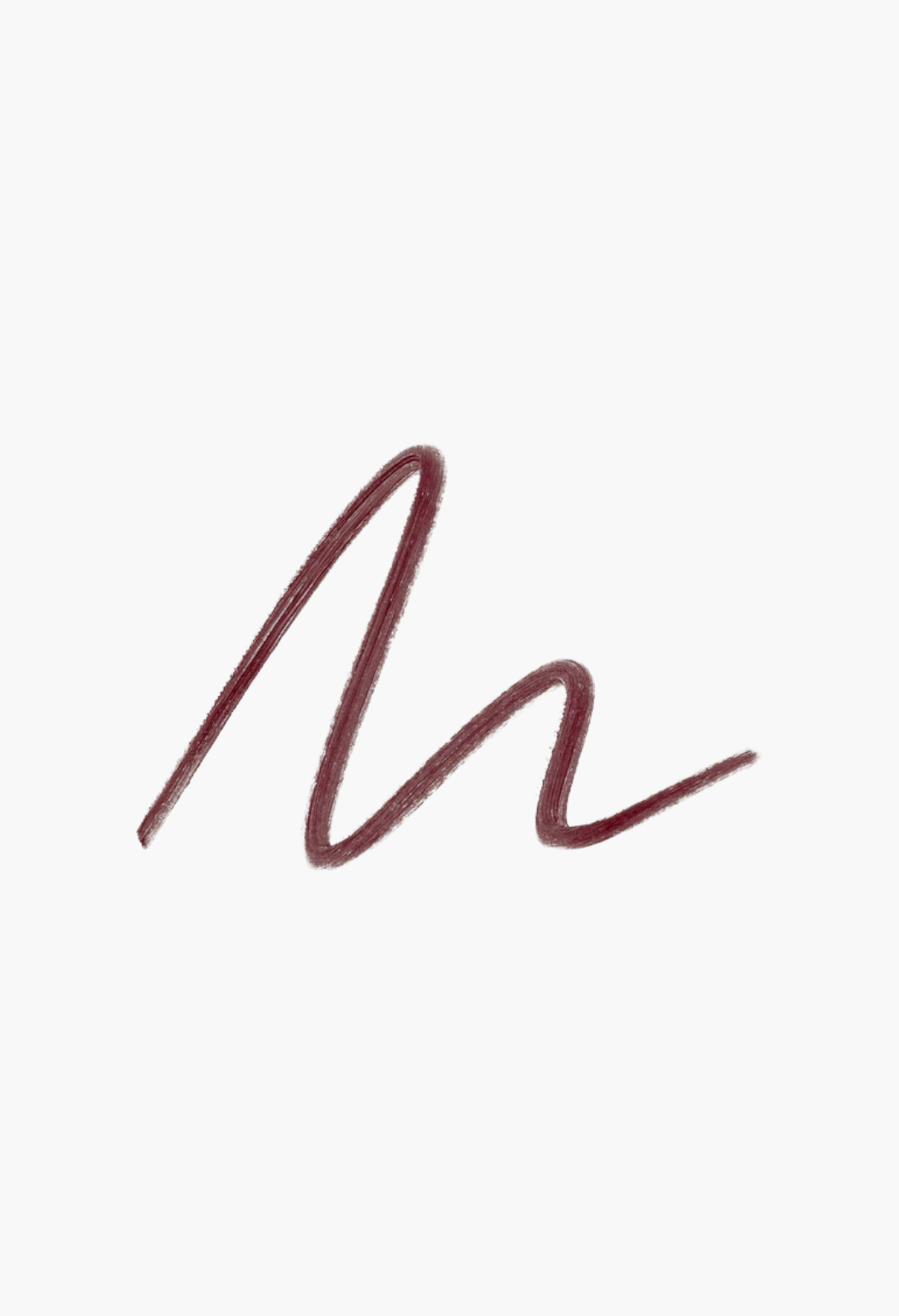GLAM MODA Kind Words matte lip liner swatch in a deep plum brown shade showing smooth, pigmented texture.