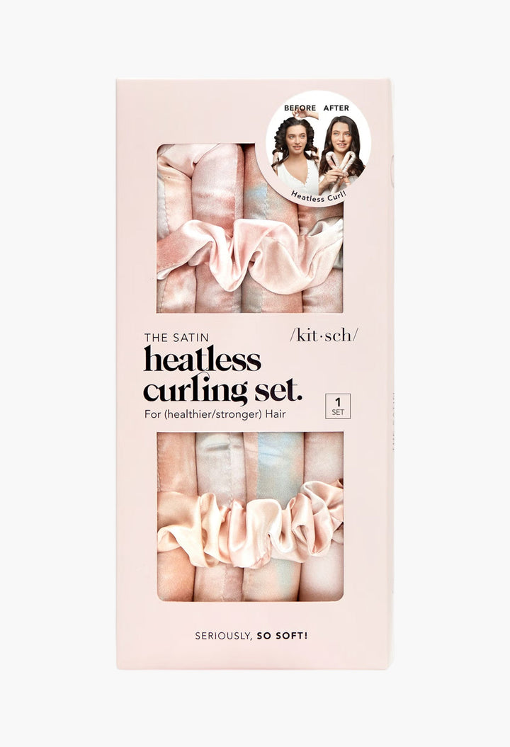 Satin Heatless Curling Set - Sunset Tie Dye - GLAM MODA