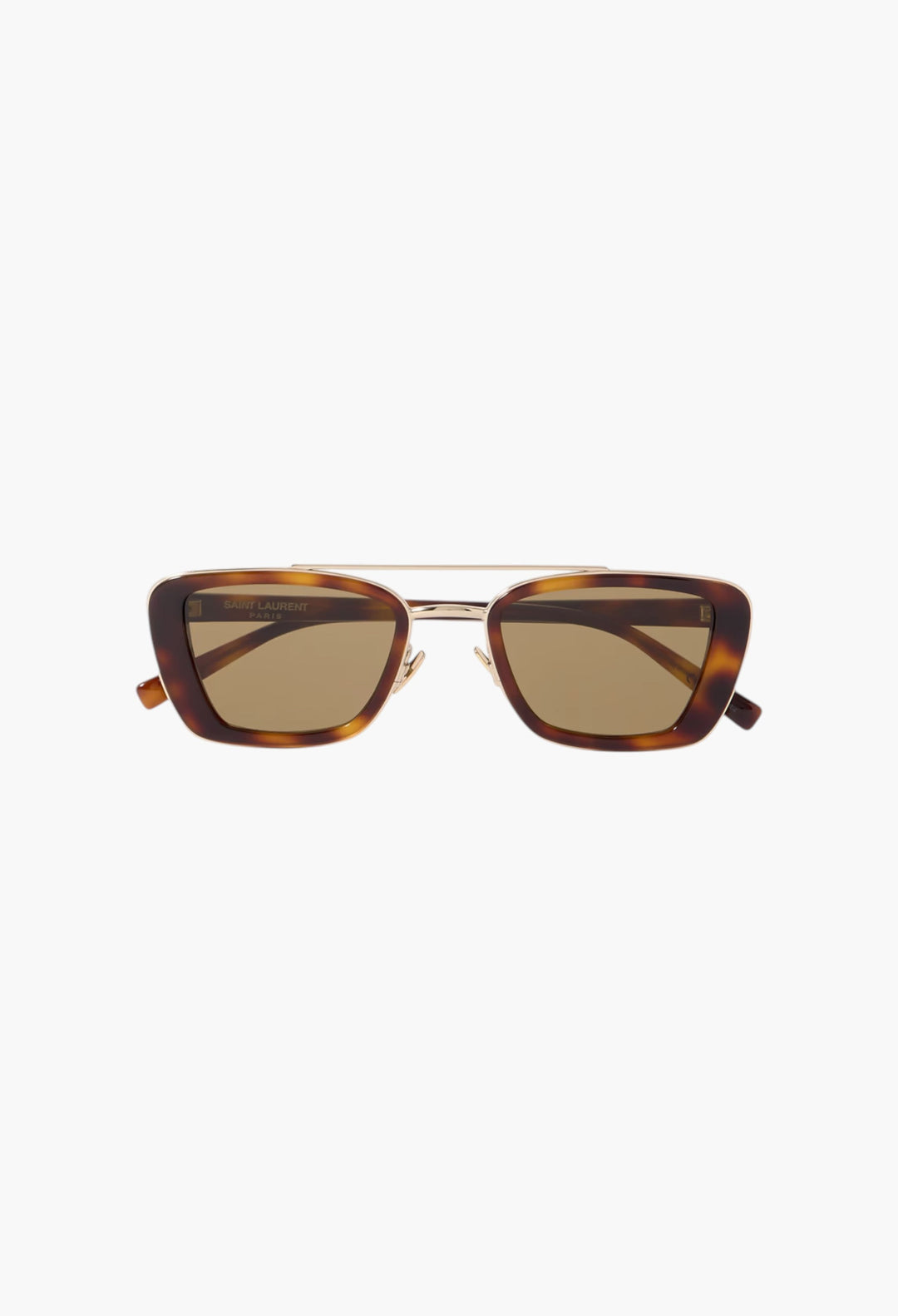 Scales - Rectangular Sunglasses In Tortoiseshell Effect Acetate And Gold Metal - GLAM MODA
