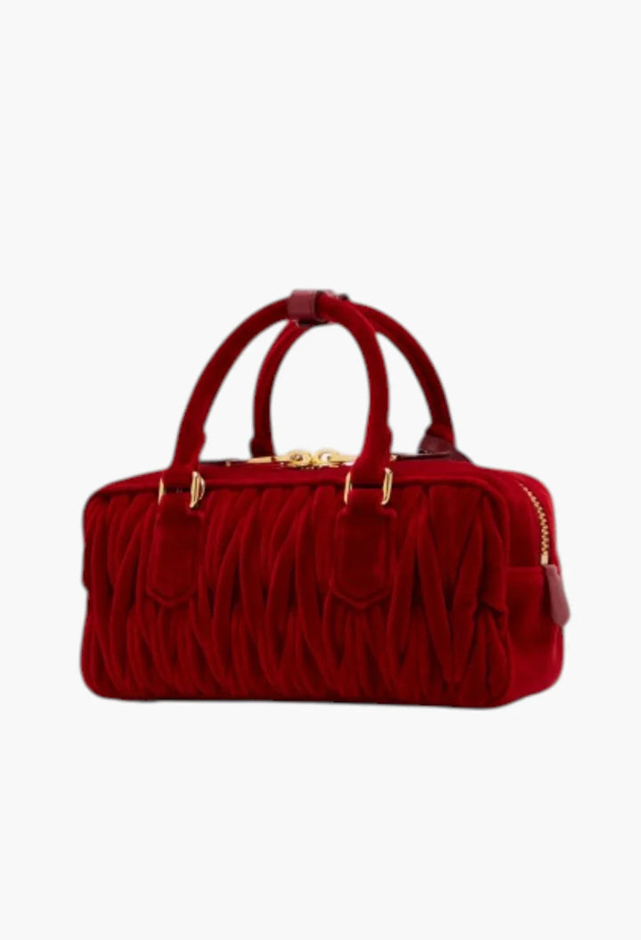 Arcadie Matelassé Velvet Bag