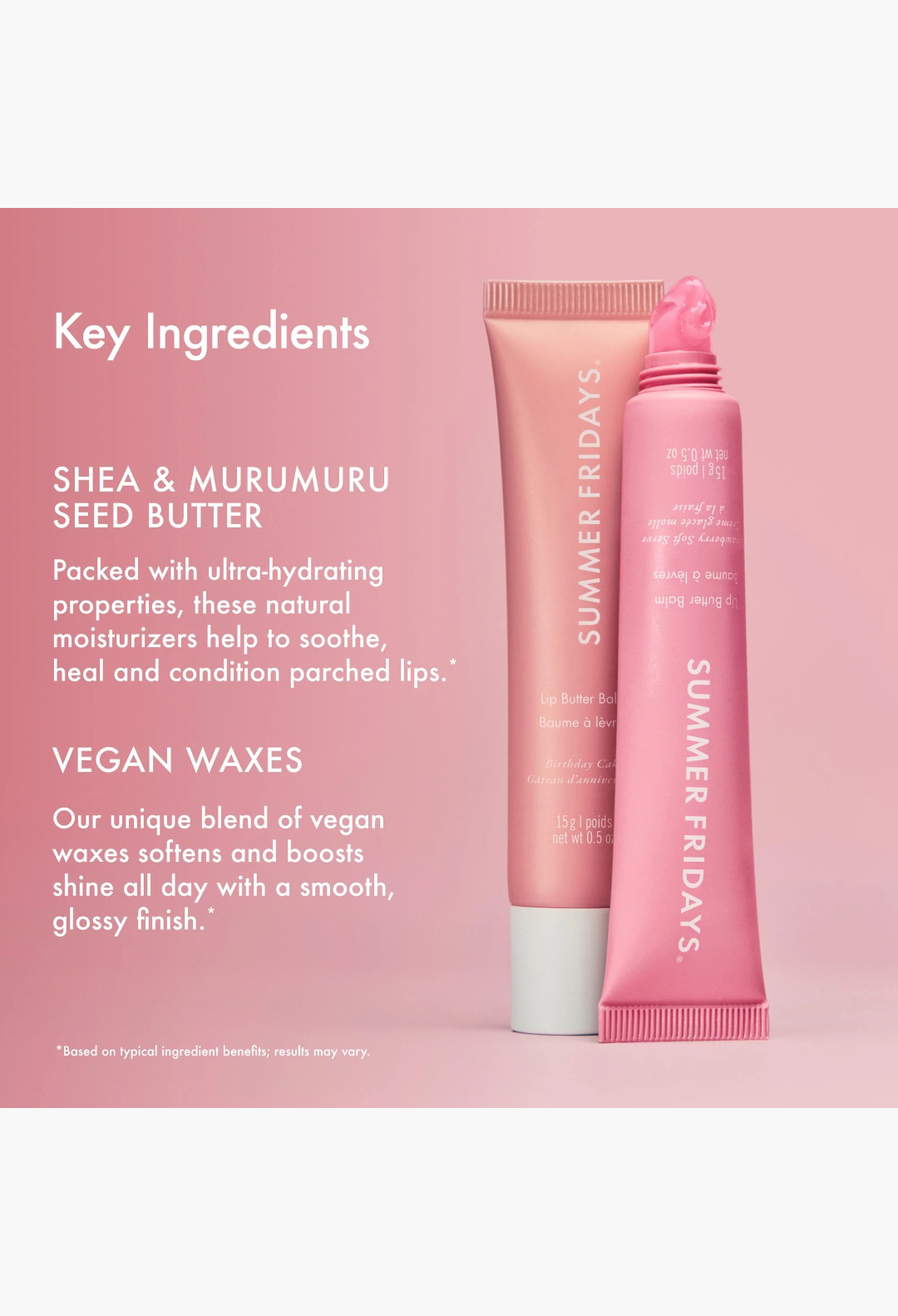 GLAM MODA Sweet Pink Duo Lip Butter Balm set featuring Birthday Cake and Strawberry Soft Serve shades in pink tubes.