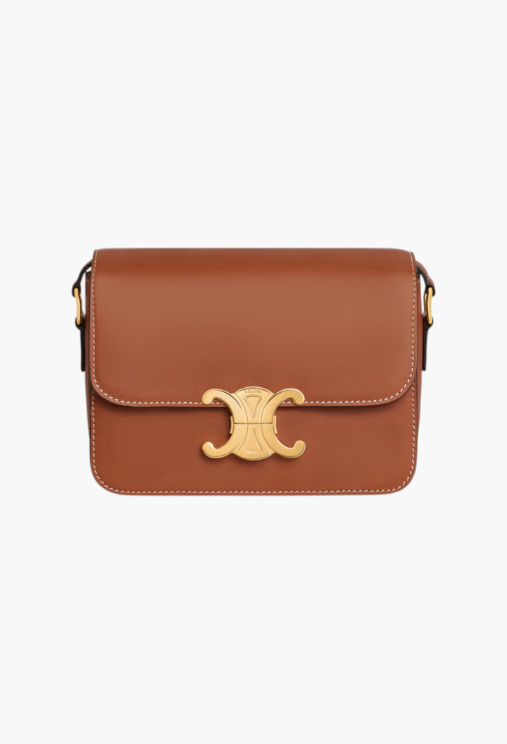 Teen Triomphe Bag In Shiny Calfskin - GLAM MODA