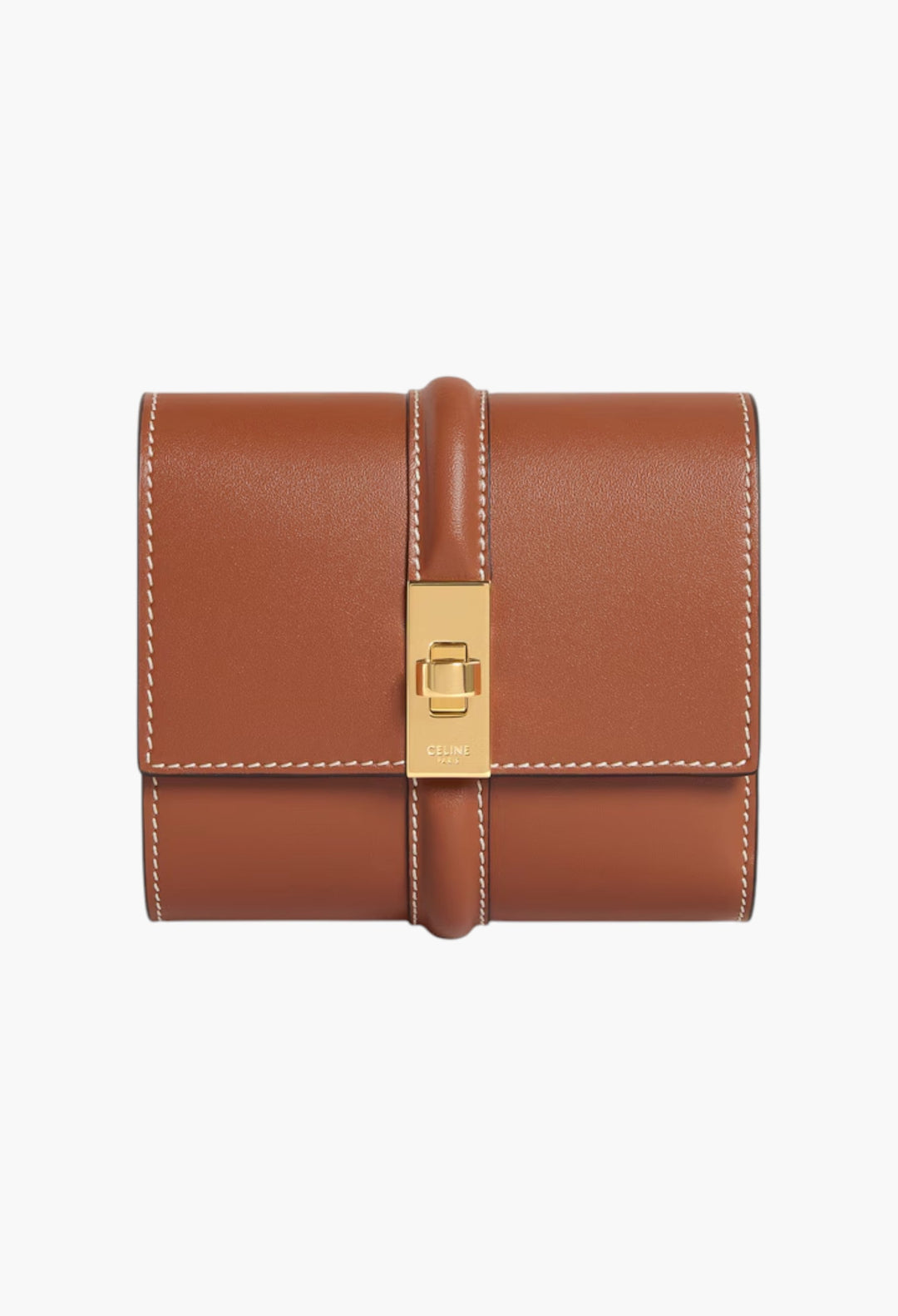 Small Trifold Wallet 16 In Satinated Calfskin - GLAM MODA