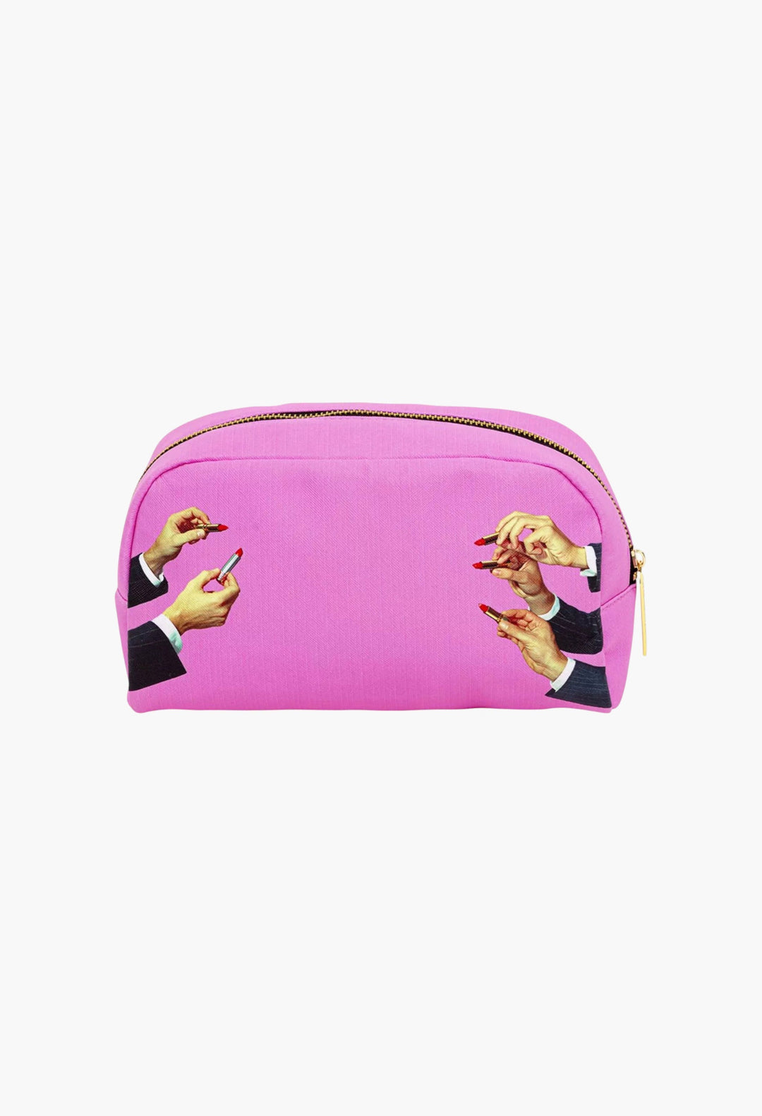Toiletpaper Lipstick-Print Faux-Leather Beauty Case - GLAM MODA