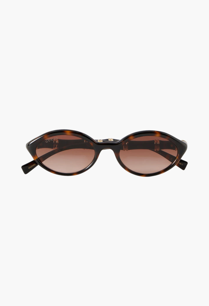 Bamboo Round-Frame Acetate Sunglasses